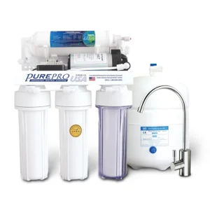CleanPure CP-105P RO víztisztító nyomásfokozóval, modern dizájn csappal(FXFCH5-TW). Szűrők: EW-0038, AICRO-QF-CP, membrán: TLC50V