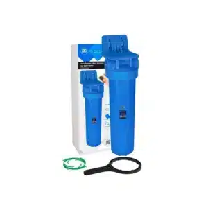 20"-os Big Blue szűrőház műanyag tartókonzollal, szűrőház kulccsal, 1" csatlakozással AF
