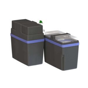 Hydrosoft 200BL DUPLEX elektromos áram nélkül működő víz és sótakarékos vízlágyító külön sóléoldó tartállyal (2x3l gyanta, by pass szelep, 3/4"-os csatlakozás)