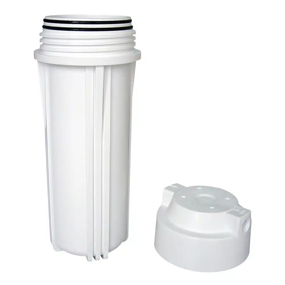 PurePro 10" Szűrőház, fehér, dupla "O" gyűrűs 1/4" csőcsatlakozással, belsőmenet (PurePro)